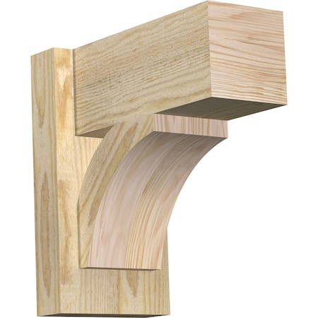 Ekena Millwork Thorton Block Rough Sawn Outlooker, Douglas Fir, 6"W x 12"D x 12"H OUT06X12X12THR05RDF